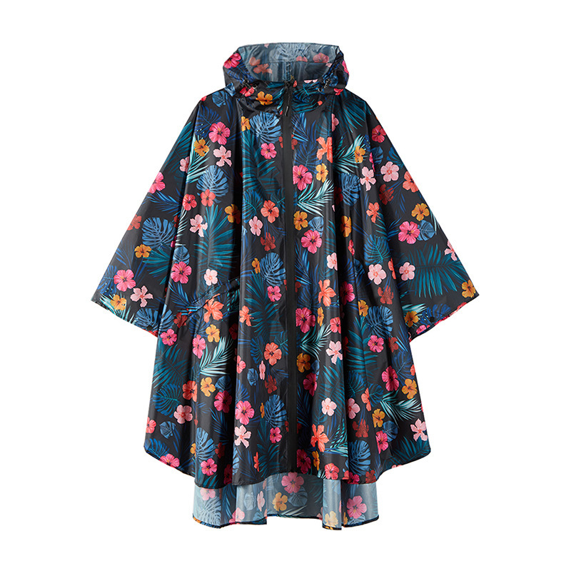 花柄屋外マントレインコート登山レインコート徒歩自転車防雨防水服|undefined