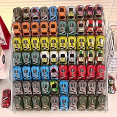 合金モデルカーディスプレイスタンド 1:64 ホットウィールドメカはしご透明収納ボックス多層収納ラック