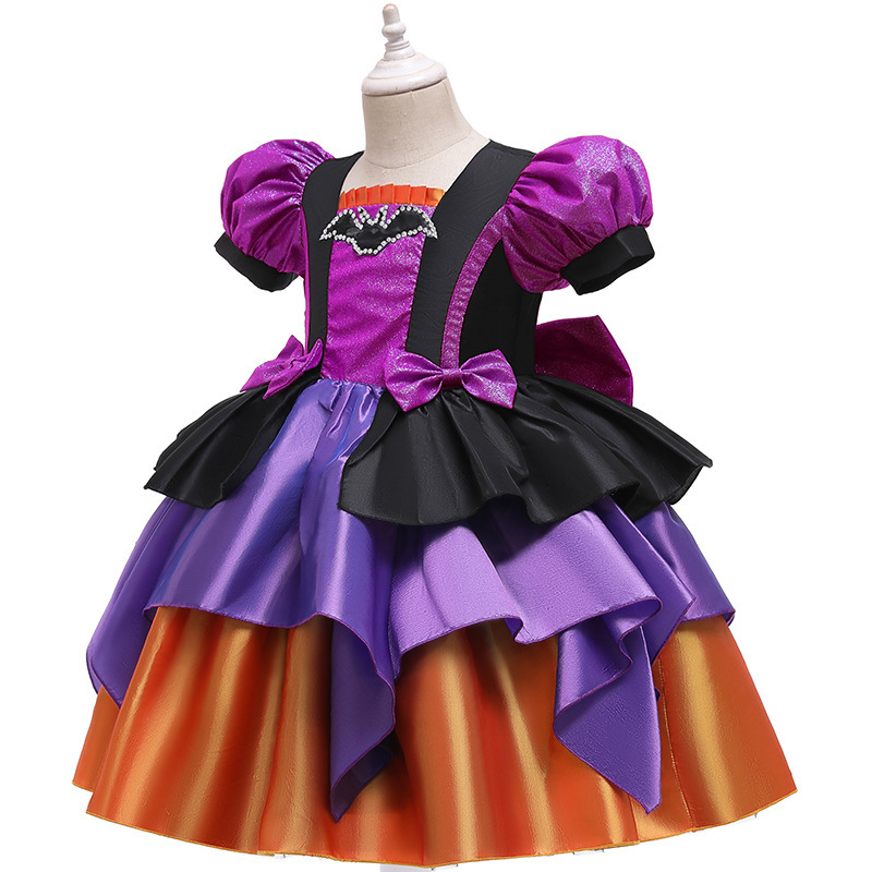 ハロウィーンの蓬蓬のスカートのワンピースの夏の新型の王女のスカートのドレスのスカートの中で大きい子供の対外貿易のワンピース|undefined