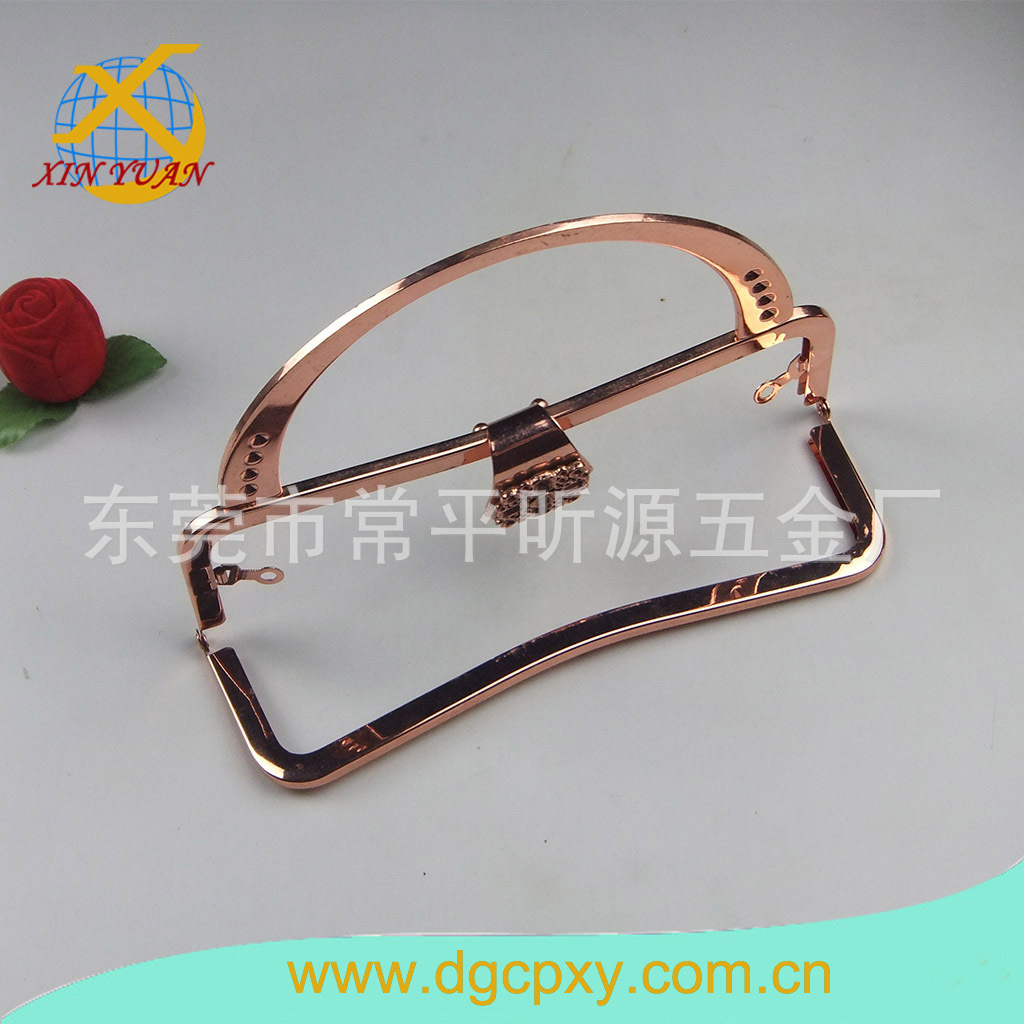 厂家供应亚克力珠五金框夹，  新款提手口金， 厂家直销