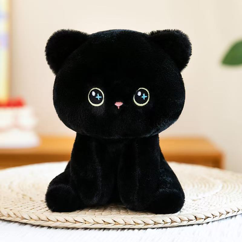 Sitting black cat / 20-25cm (single price