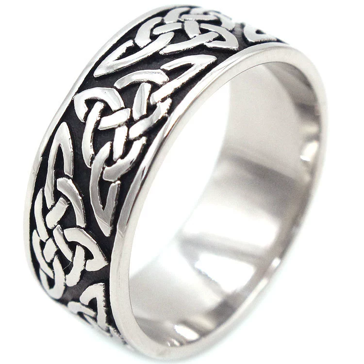 Retro ring stainless steel, European style