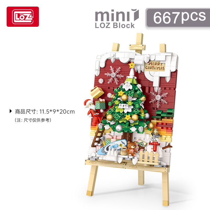 Juguetes para niños, bloques de construcción en línea, juguetes de Navidad, regalos, juguetes de Navidad, decoración, puzzle, ensamblaje