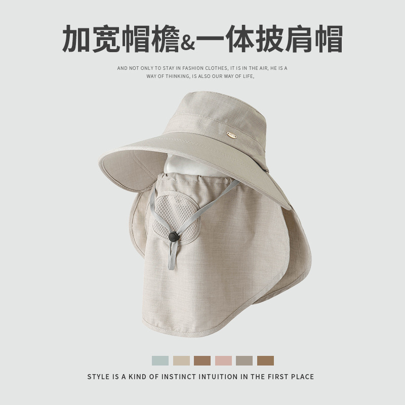 アメリカのレトロなカジュアルなカーキ色の登山帽女性夏の日焼け止め通気シェード漁師帽子釣りキャンプ帽|undefined
