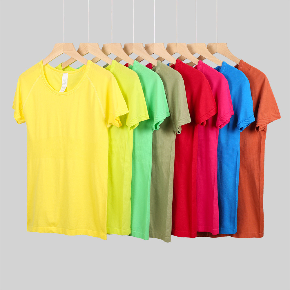 Lulu Original Label Summer 3.0 Short-Sleeved Round Neck High-Elasticity Sports Quick-Drying Top Running Training Yoga Wear T-Shirt for Women