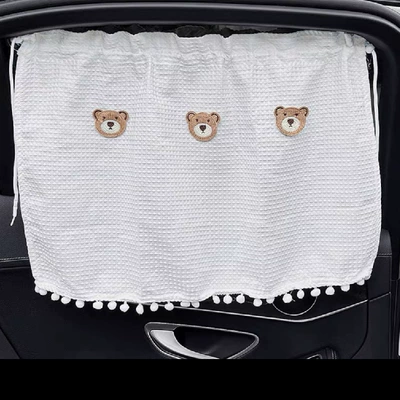 Cross-border wholesale car sun protection Sun shade - three-dimensional-three-bears-curtain-curtain