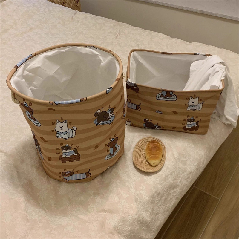 Linda canasta de ropa sucia doméstica, canasta de lavandería plegable de gran capacidad, artículos diversos, canasta de almacenamiento de juguetes portátiles, barril, dormitorio, hogar