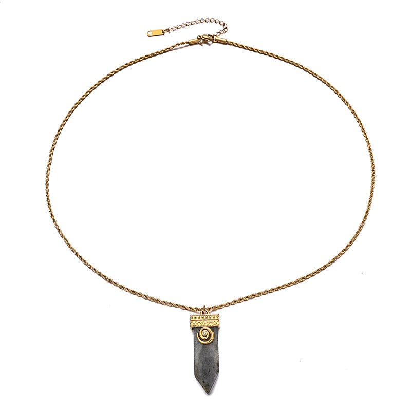 TENA estilo francés retro colgante de cruz de acero inoxidable ligero lujo alto sentido de la mujer collares de estilo antiguo al por mayor image 6