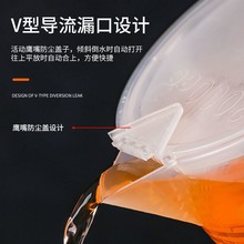 加厚食品级透明塑料量杯奶茶店专用带刻度厨房烘焙带盖量筒厂批厂