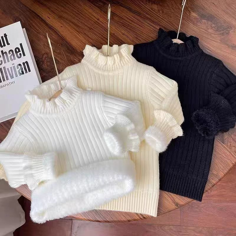 children's winter velvet base body-friendly keep warm knitted…