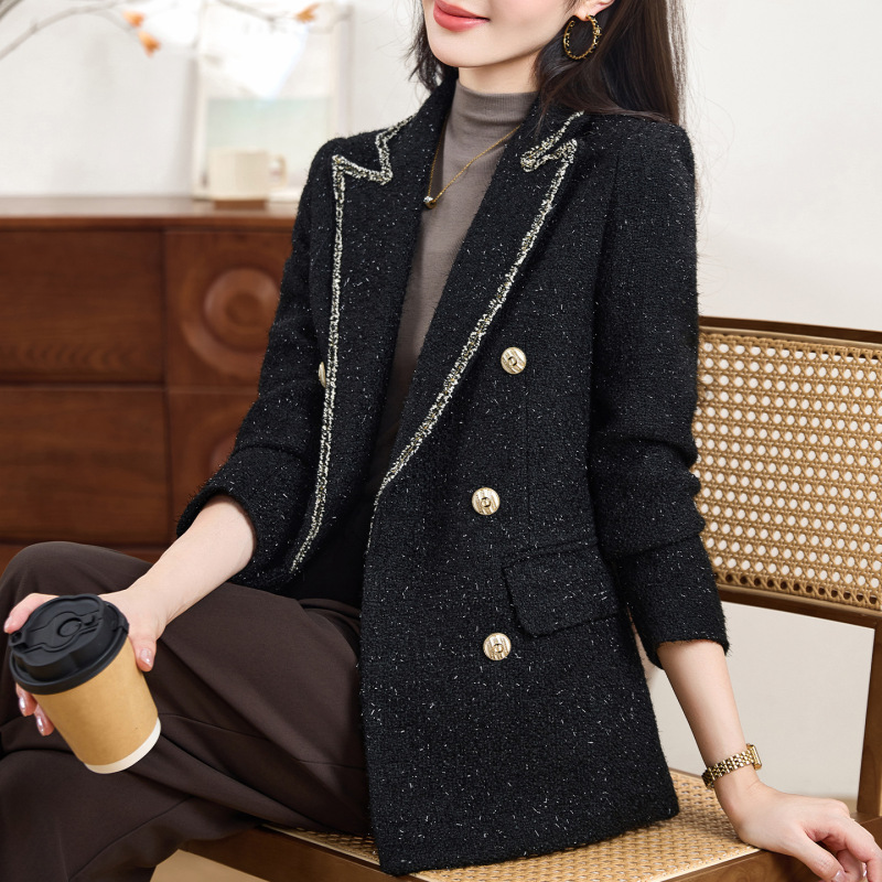Women's Chanel-style blazer, 2026 new autumn/winter collection, elegant and sophisticated tweed suit jacket