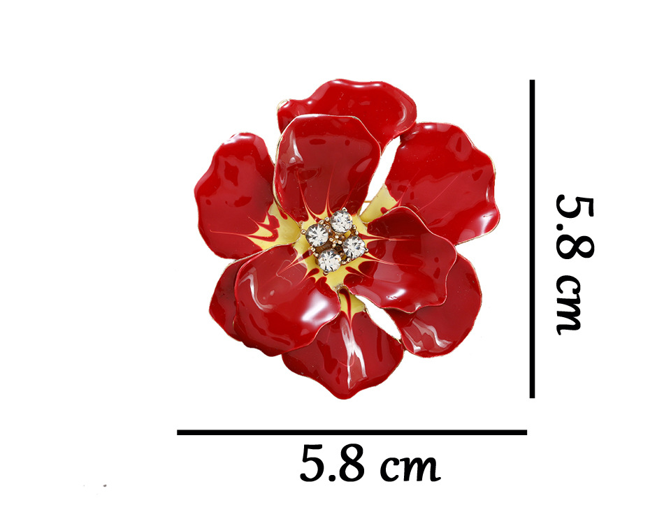 Elegant Flower Alloy Enamel Artificial Gemstones Unisex Brooches display picture 2