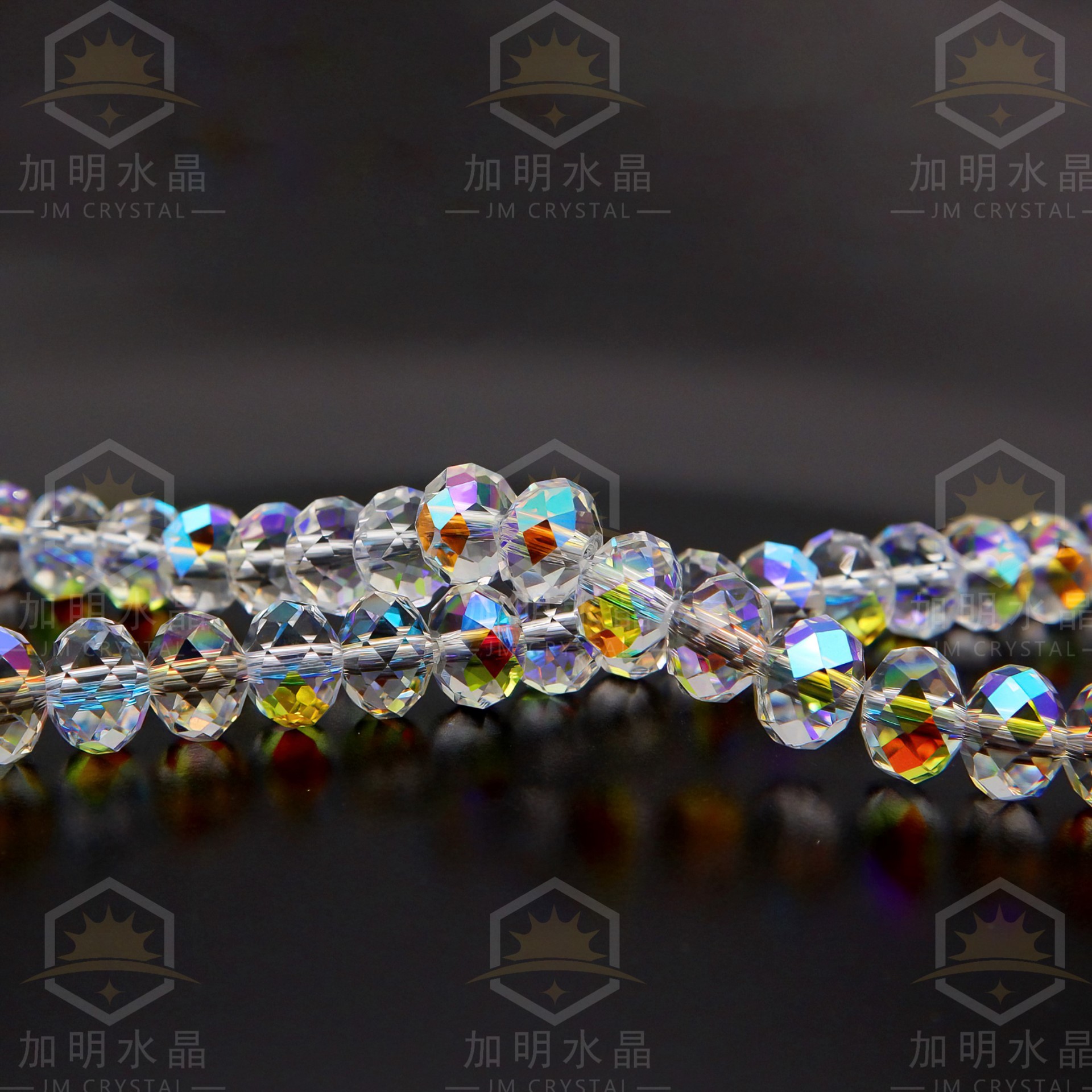 2/3/4/6/8/10MM仿施华洛K9精品奥地利钻算盘爆闪切面水晶玻璃扁珠
