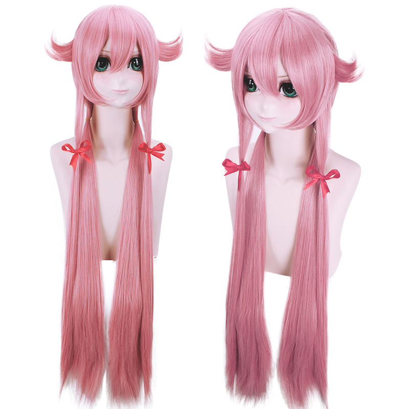 cos wig future diary my wife by is a high temperature silk/smoke pink cartoon wig a generation of hair cos wig future diary my wife by is a high temperature silk/smoke pink cartoon wig a generation of hair