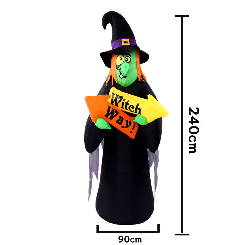 2022 spot transfronterizo Halloween fantasma bruja fantasma iluminación infláble decoración de modelo de aire