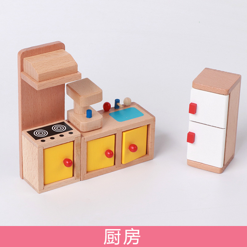 Juegos de juegos divertidos para niños de madera Simulación de muebles pequeños para niños Juguetes Juegos de mesa interactivos para padres e hijos image 10