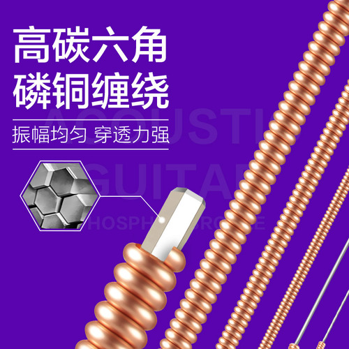 Nano-coated folk guitar strings, a set of 6 single acoustic guitar strings, 1 set of black strings, a full set of guitar accessories