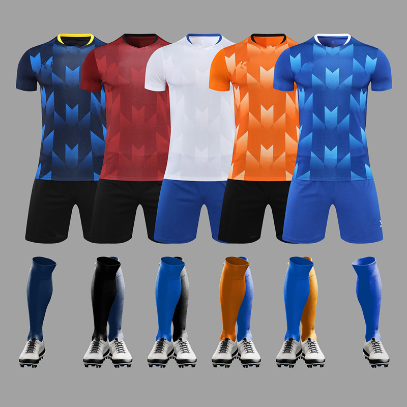 Directly from the manufacturer: new football jersey sets, printed for both adults and children, suitable for matches and training, quick-drying athletic football apparel