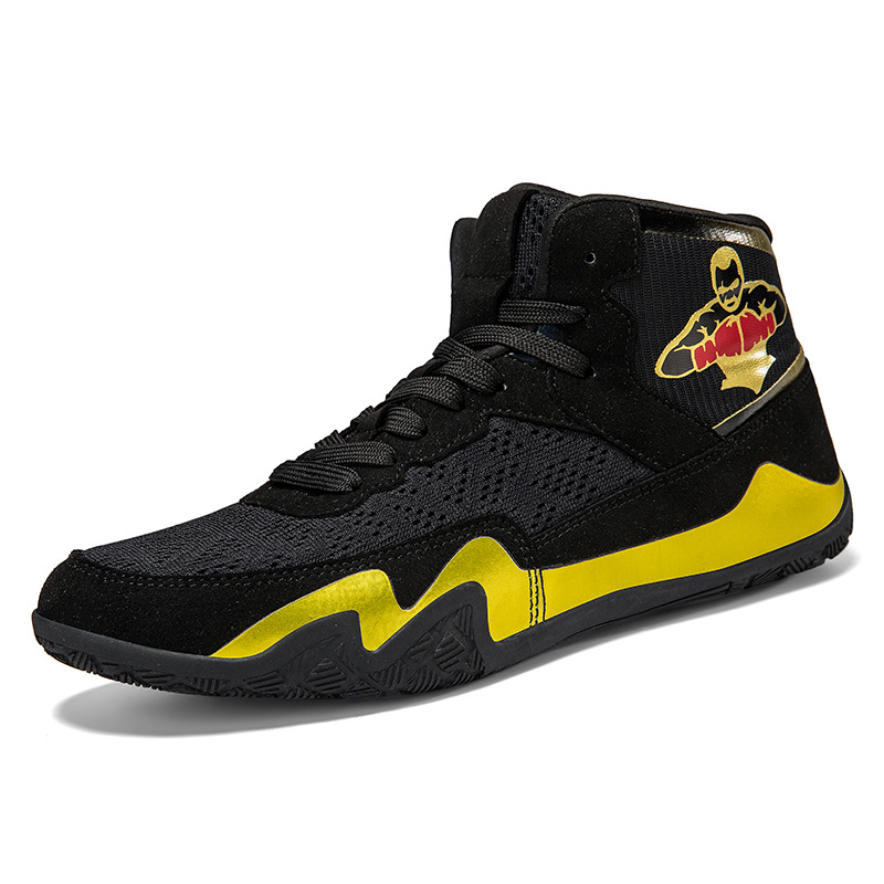 Foreign trade source factory professional indoor men's and women's breathable non-slip boxing shoes training fighting wrestling shoes