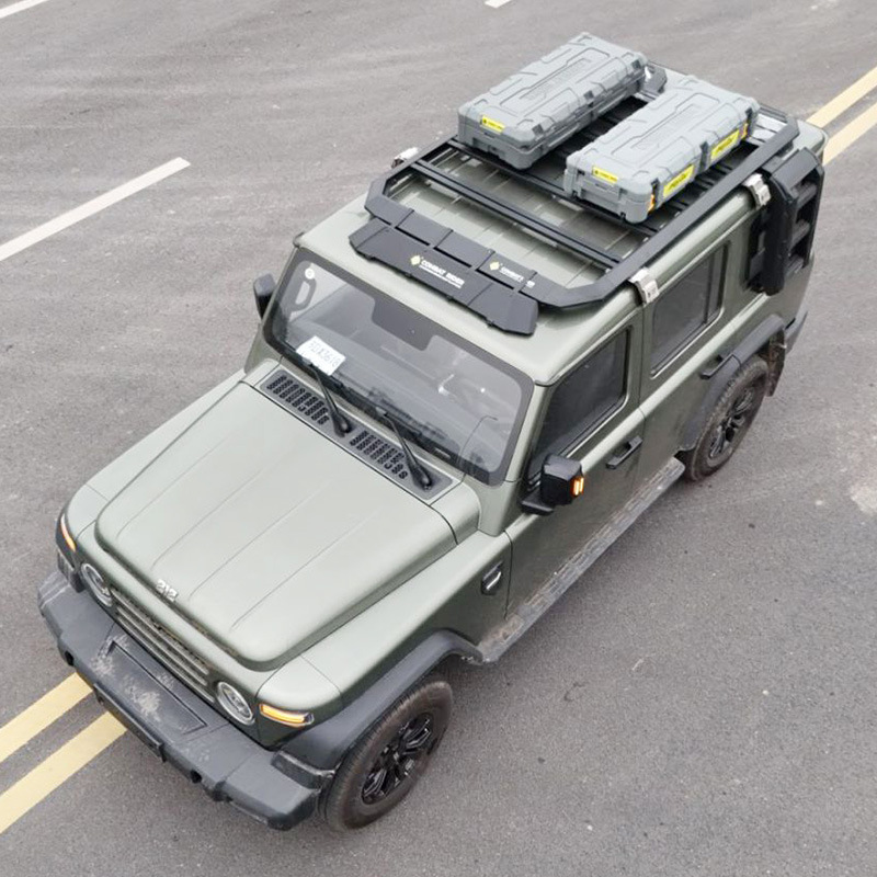 Beijing 212 roof rack ladder side account off-road modification roof expansion platform storage rack travel rack