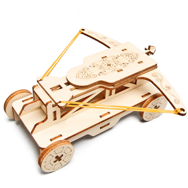 Proyecto de ciencia de catapulta de madera DIY para niños, adecuado para estudiantes de primaria, juguete científico de vehículo de asedio.