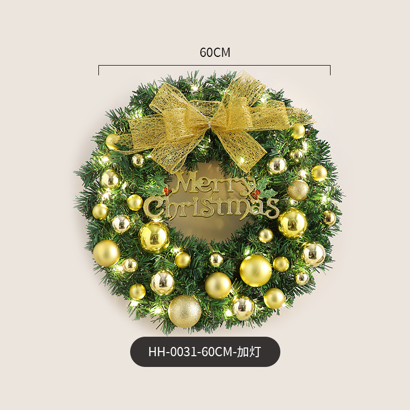 Cruz-frontera Amazon popular guirnalda de Navidad de ratán 40/50/60cm Navidad decorativa Garland puerta colgante escena
