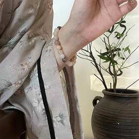 国风新款纯手工串珠玛瑙石手串女散珠8mm圆珠手链diy饰品配饰批发