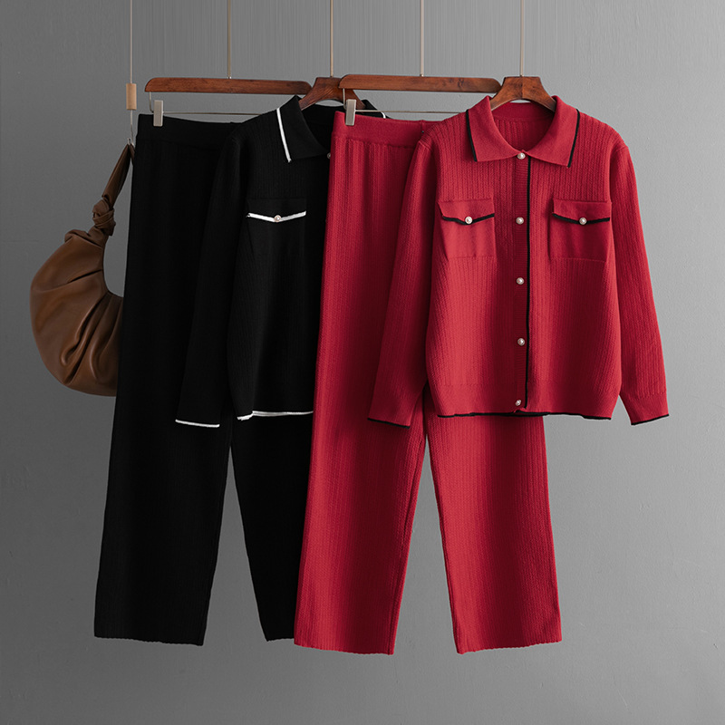 700g Weight Long Sleeve Sleeve Length Viscose fiber Fabric Type Pant Co-ord Set Sets Type 2 Pieces Set Quantity Daily Occasion Turndown Neckline Loose Fit Type Color Block, Stripe Pattern Winter, Autumn Season Women's Gender Button Design Casual Style Daily Women's Casual Color Block Stripe Viscose Fiber Button Pant Co-ord Set Pants Sets 2