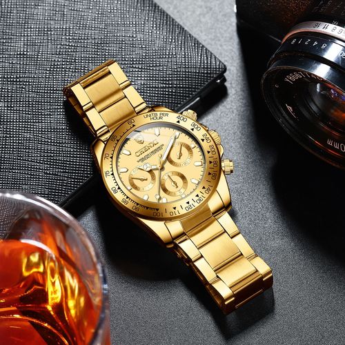 Dawn cross-border gold watch men's watch men's business watch luminous waterproof quartz watch watch