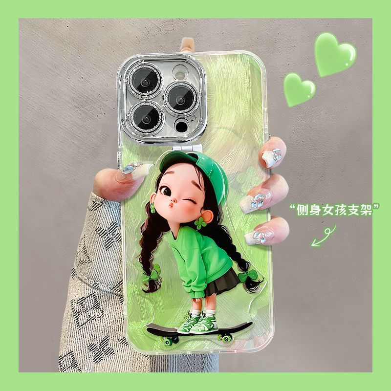 Spring and Summer Duo Mouth Skateboard for Girls Huawei P70ULTRA Phone Case IMD Glory 200 Feather Yarn Fine Hole Case