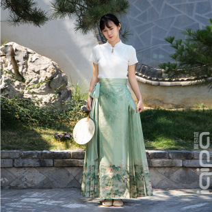 [Begonia Brocade Clusters] New Chinese Style Good Style Skirt Horse Top Skirt Summer Style