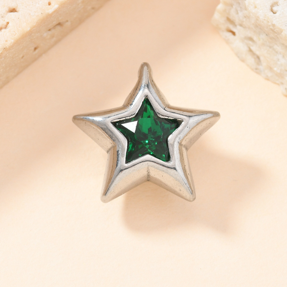 Un colgante europeo y americano explosión fundición de geometría estrella de zircon collar accesorios colgante diy fabricantes de joyas de acero inoxidable