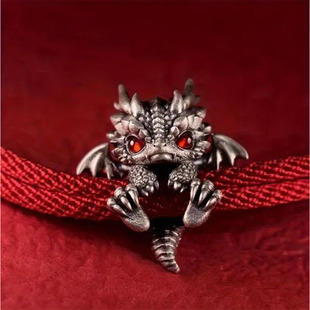 Cross-border temu Explosions Dragon is the Spirit of Rain and Ink Zodiac Dragon Bracelet Benmingnian Red Rope Bracelet Gifts for Men and Women