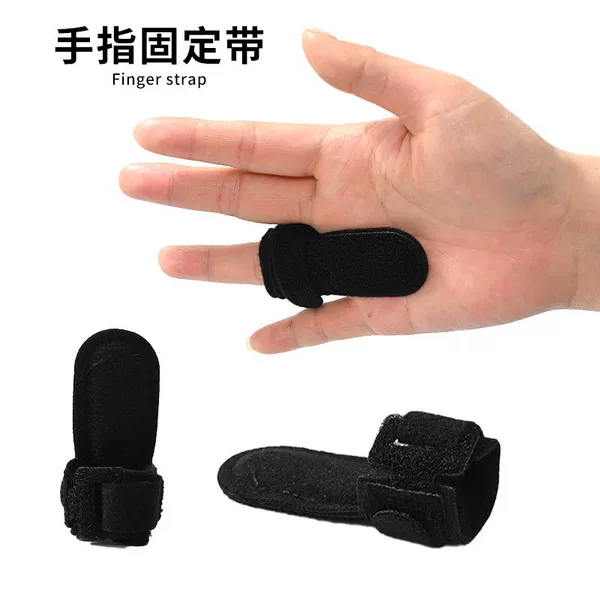 Adjustable finger splint with magic tape closure, designed for finger fracture, tendon rupture, and finger protection