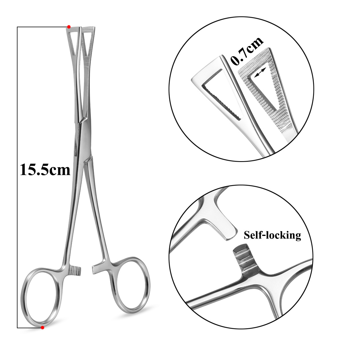 12-triangle closed forceps 0.7cm