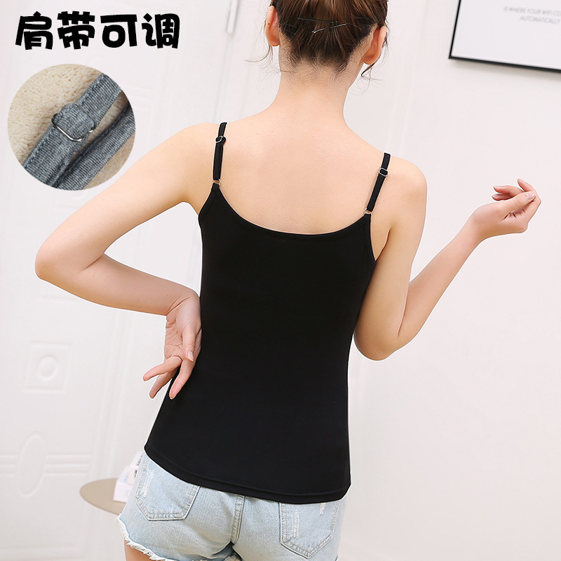 Modal Women's Camisole Elastic Slim Outer Wear Small Camisole Black Bottoming Shirt Adjustable Shoulder Straps Wholesale