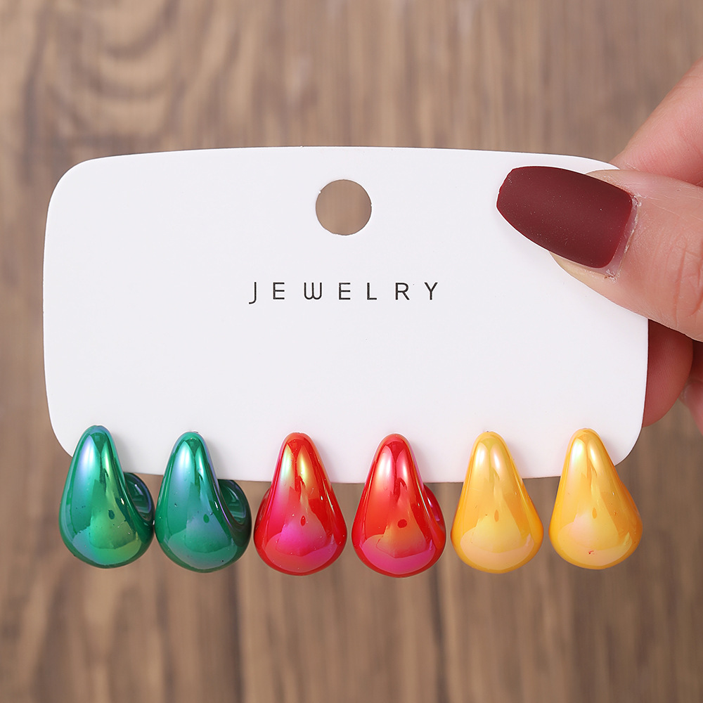 brand creative acrylic earrings drop-shaped