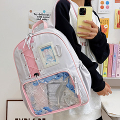 2025年新作痛バッグ バックパック 女の子用 透明 シンプル 小学生 中学生 スクールバッグ 高価値 トラベルバッグ