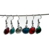 Earrings stainless steel, turquoise stone inlay from pearl, decorations, with gem