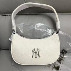 韓国MLBエンボス加工脇下バッグ、斜め掛けNYプリントハンドバッグ、多用途トレンドカジュアルスポーツバッグ、軽量