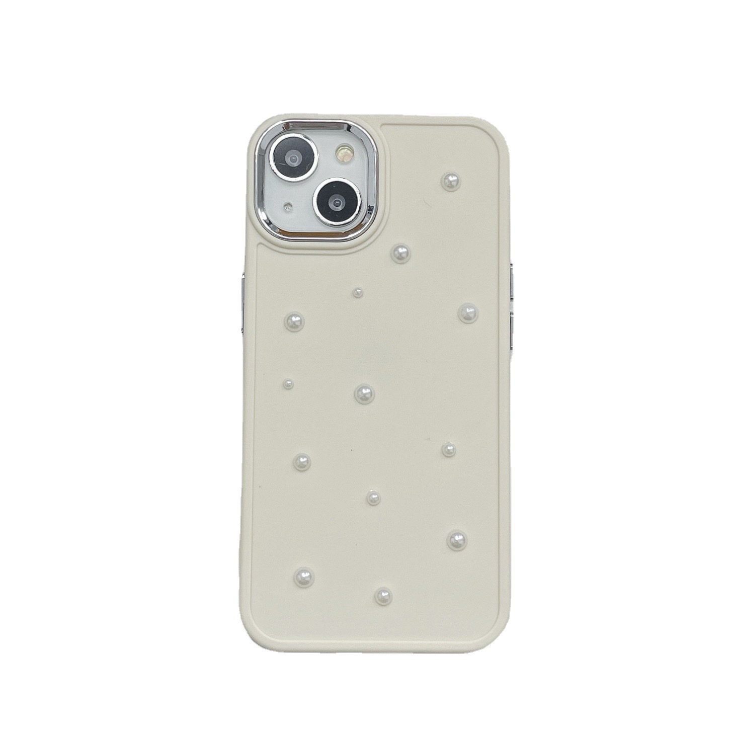 Para Apple 16PRO marco de fotos de metal pequeña perla carcasa del teléfono iPhone7P/XR todo incluido funda protectora de color sólido