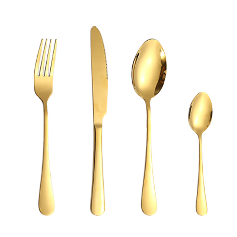 Juego de cubiertos de acero inoxidable 24 piezas, cuchillos, tenedores y cucharas, set de regalo elegante estilo occidental