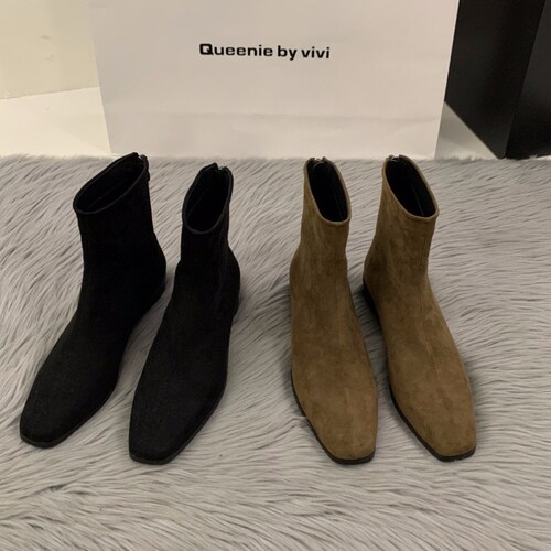 2025 Autumn Korean Fleece Lined High-Top Women's Snow Boots with Non-Slip Rubber Soles, Warm Short Boots for Business and Casual Wear