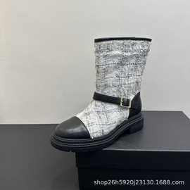 2025新款靴子女真皮短靴厚底粗跟马丁靴冬季巨好看秋季法式女靴