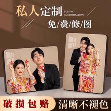 相框挂墙洗照片做成摆台婚纱照放大打印照片加相框水晶全家福一件