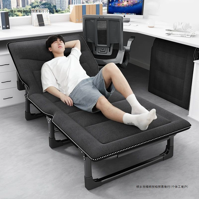 Складная кровать, портативная, простая, для офиса, обеденный перерыв, артефакт, для взрослых, дома, военная кровать для сопровождения, крутая, черная, элегантная, серая, вишнево-розовая