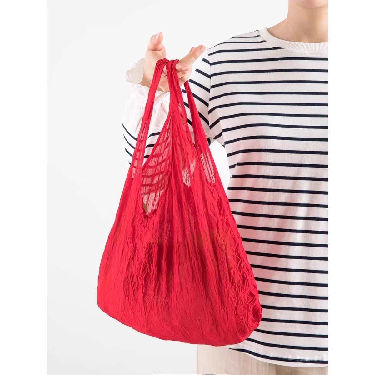 Pineapple Elastic Bag Multi-Purpose Large-Capacity Telescopic Bag New Bubble Magic Bag Pleated Bag Supermarket Shopping Bag Batch