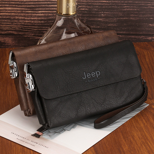 Cross-border wholesale new men's combination lock handbag PU Korean style large capacity business men's wallet mobile phone bag