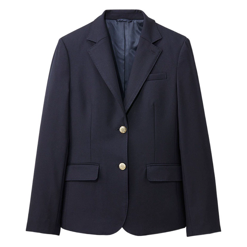 Оригинальный однотонный блейзер с двумя пуговицами в японском школьном стиле, униформа JK, с золотыми пуговицами, приталенный крой, с наплечниками
