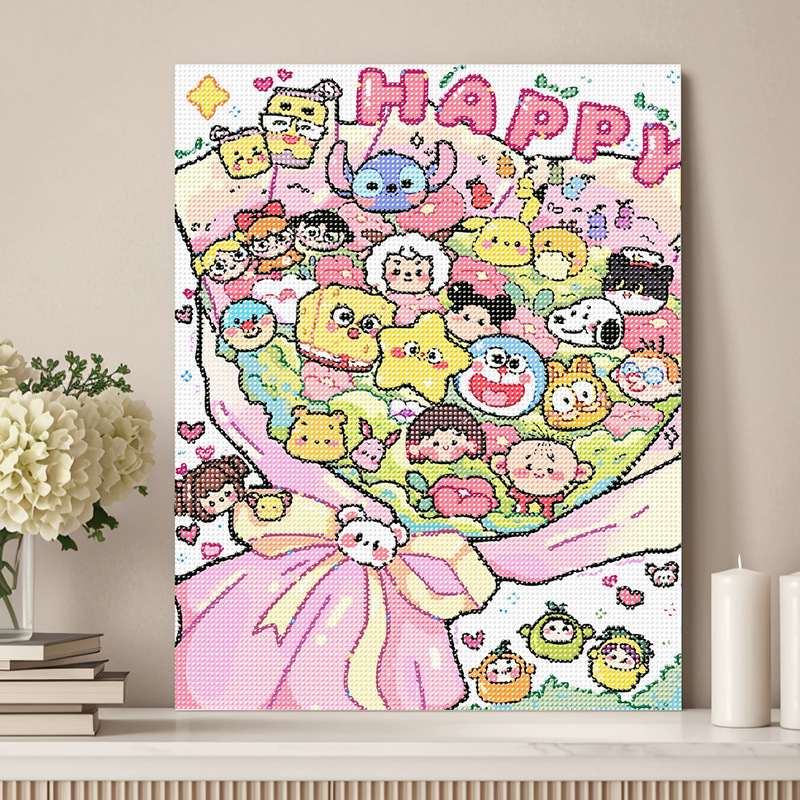 40*50 nueva serie de paisajes de animación transfronteriza pintura de diamantes niños adultos hechos a mano DIY con marco de pintura de diamantes en stock